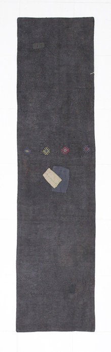 Vintage Hemp Kilim 1'10" x 7'7" ft