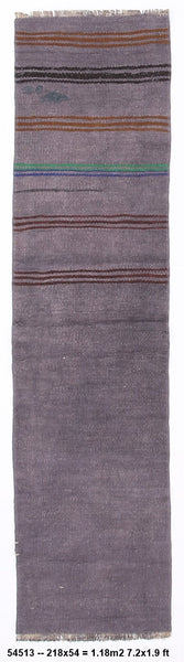 Vintage Hemp Kilim 1'9" x 7'2" ft