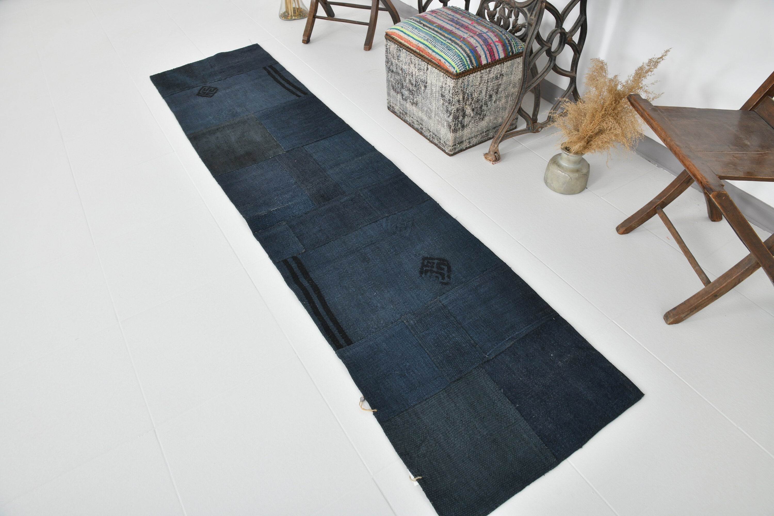 Vintage Hemp Kilim 2’0’’ x 8’8’’ ft
