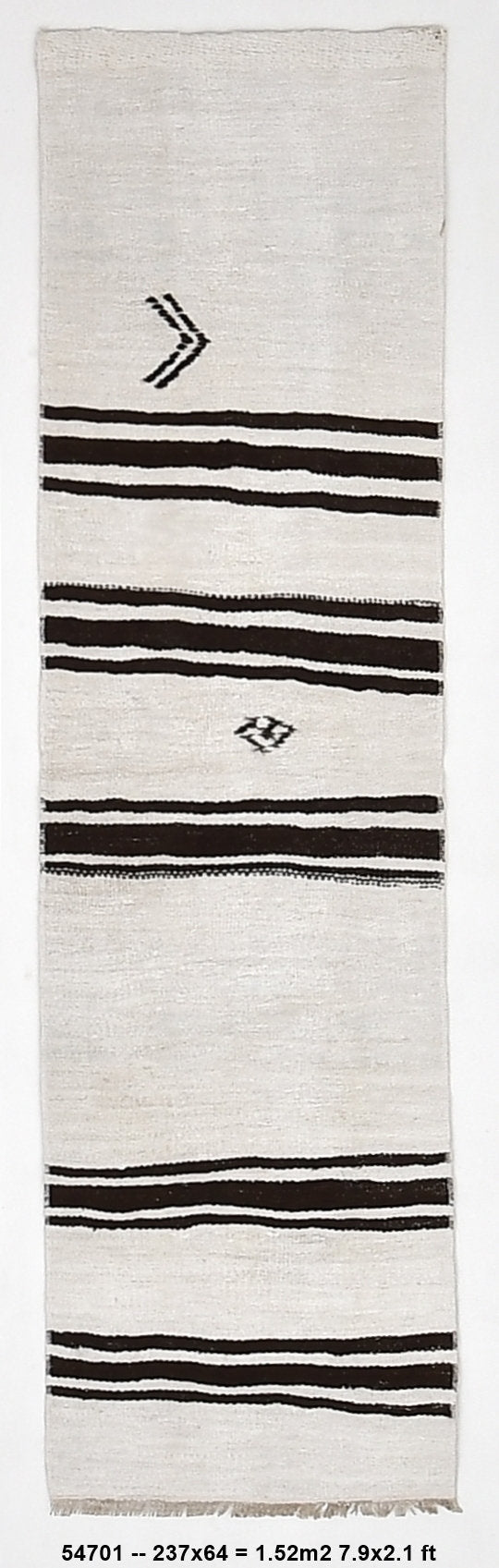 Vintage Hemp Kilim 2'1" x 7'9" ft