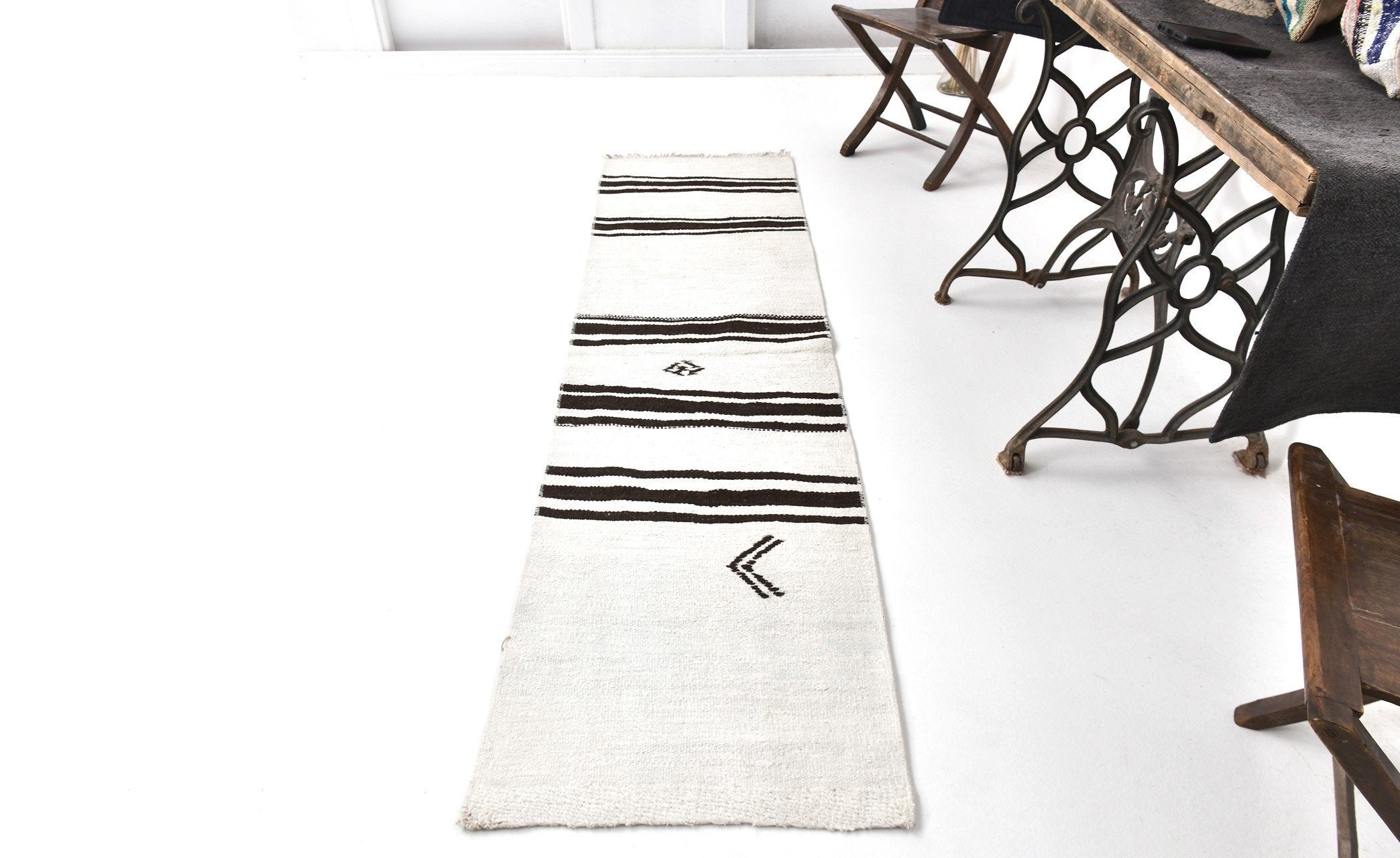 Vintage Hemp Kilim 2'1" x 7'9" ft