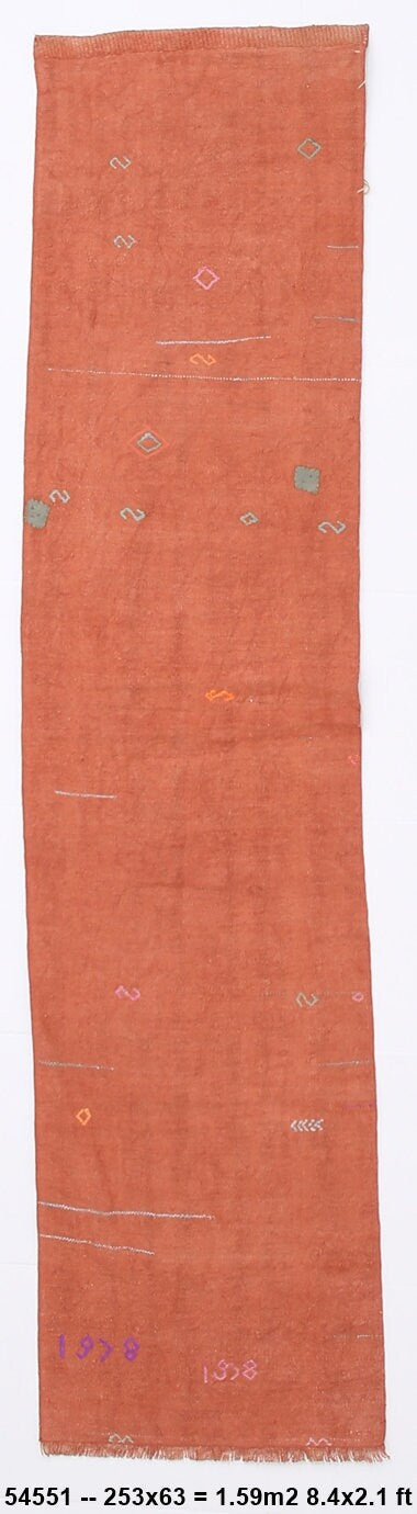 Vintage Hemp Kilim 2’1’’ x 8’4’’ ft