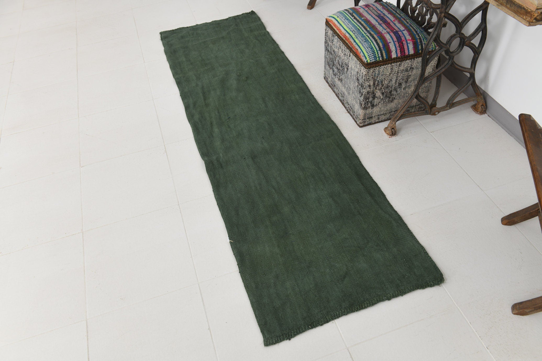 Vintage Hemp Kilim 2’2’’ x 7’3’’ ft