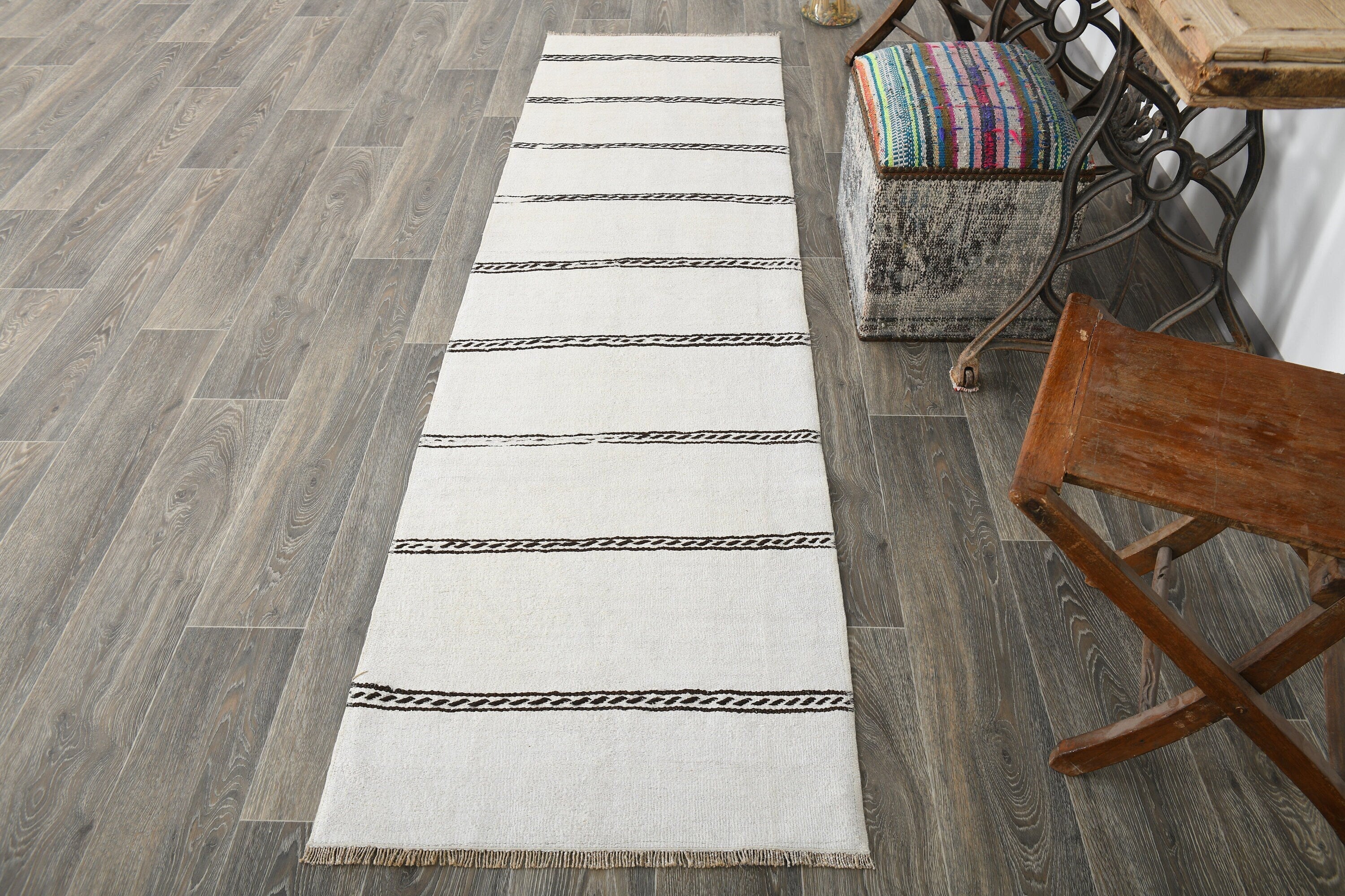 Vintage Hemp Kilim 2'2" x 8'4" ft