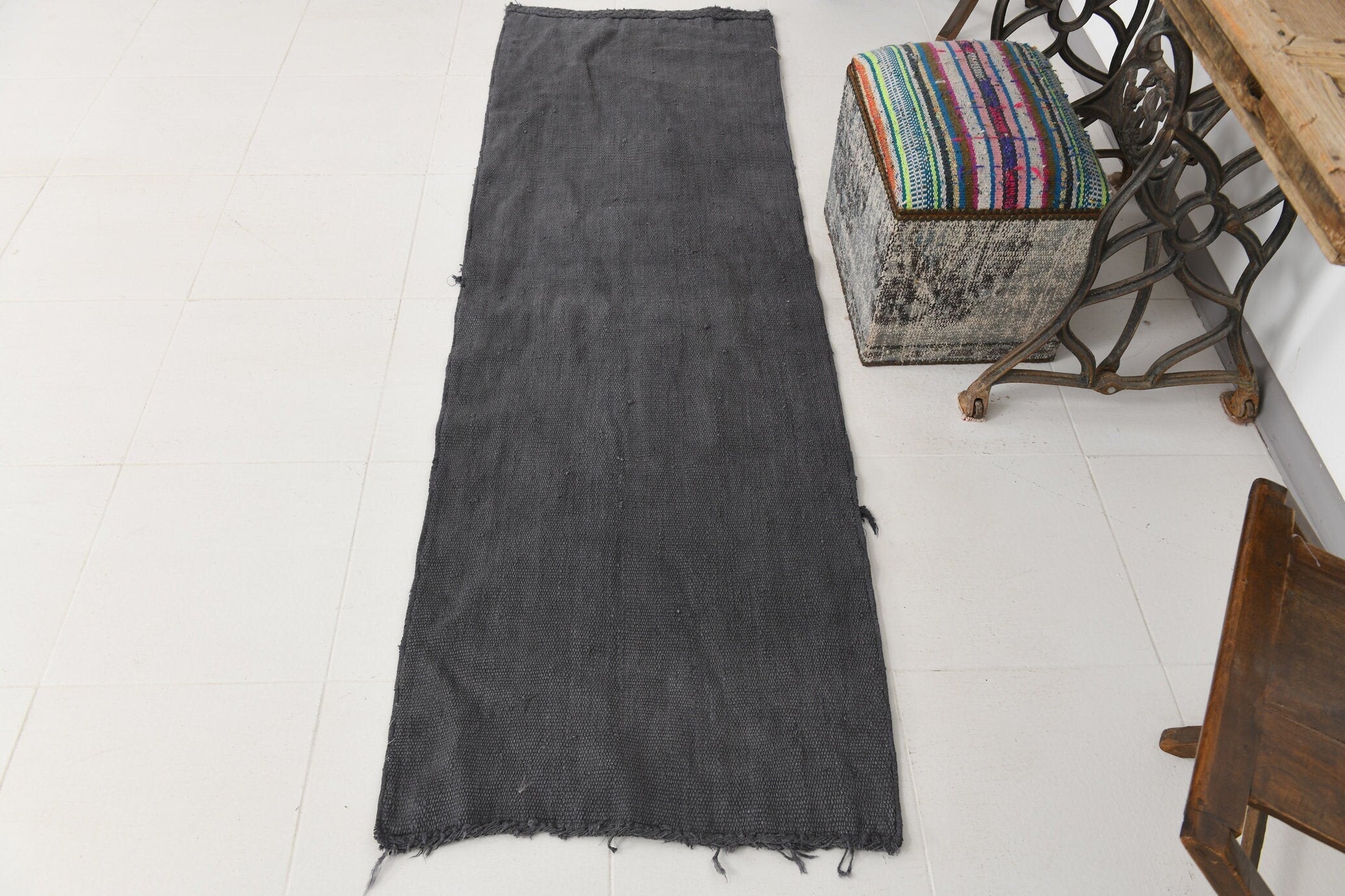 Vintage Hemp Kilim 2’3’’ x 6’12’’ ft
