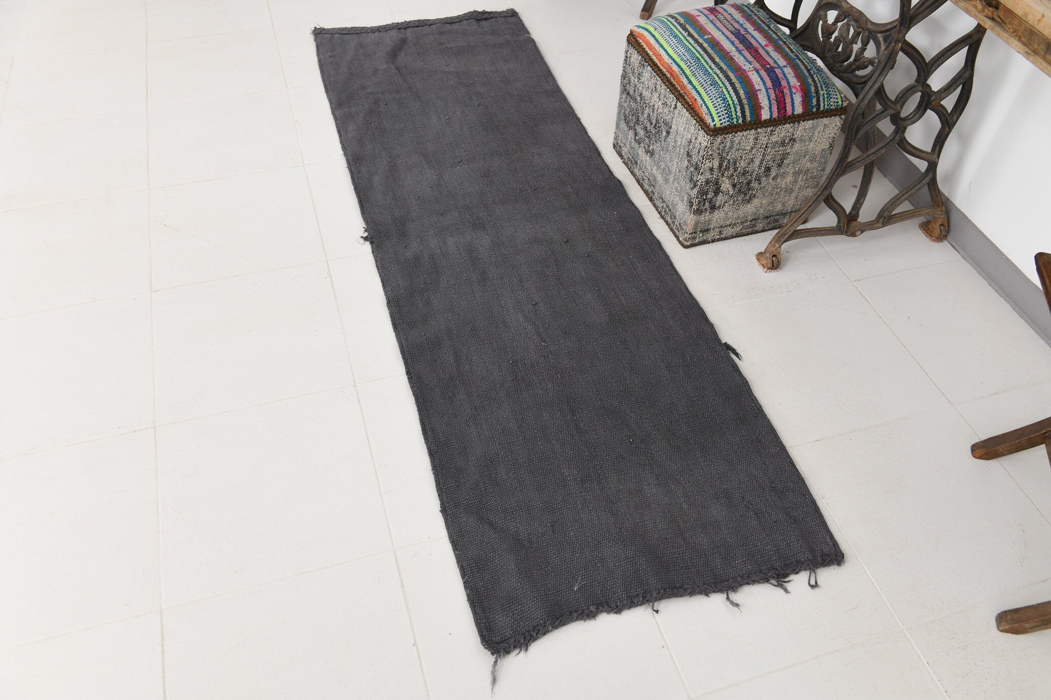 Vintage Hemp Kilim 2’3’’ x 6’12’’ ft