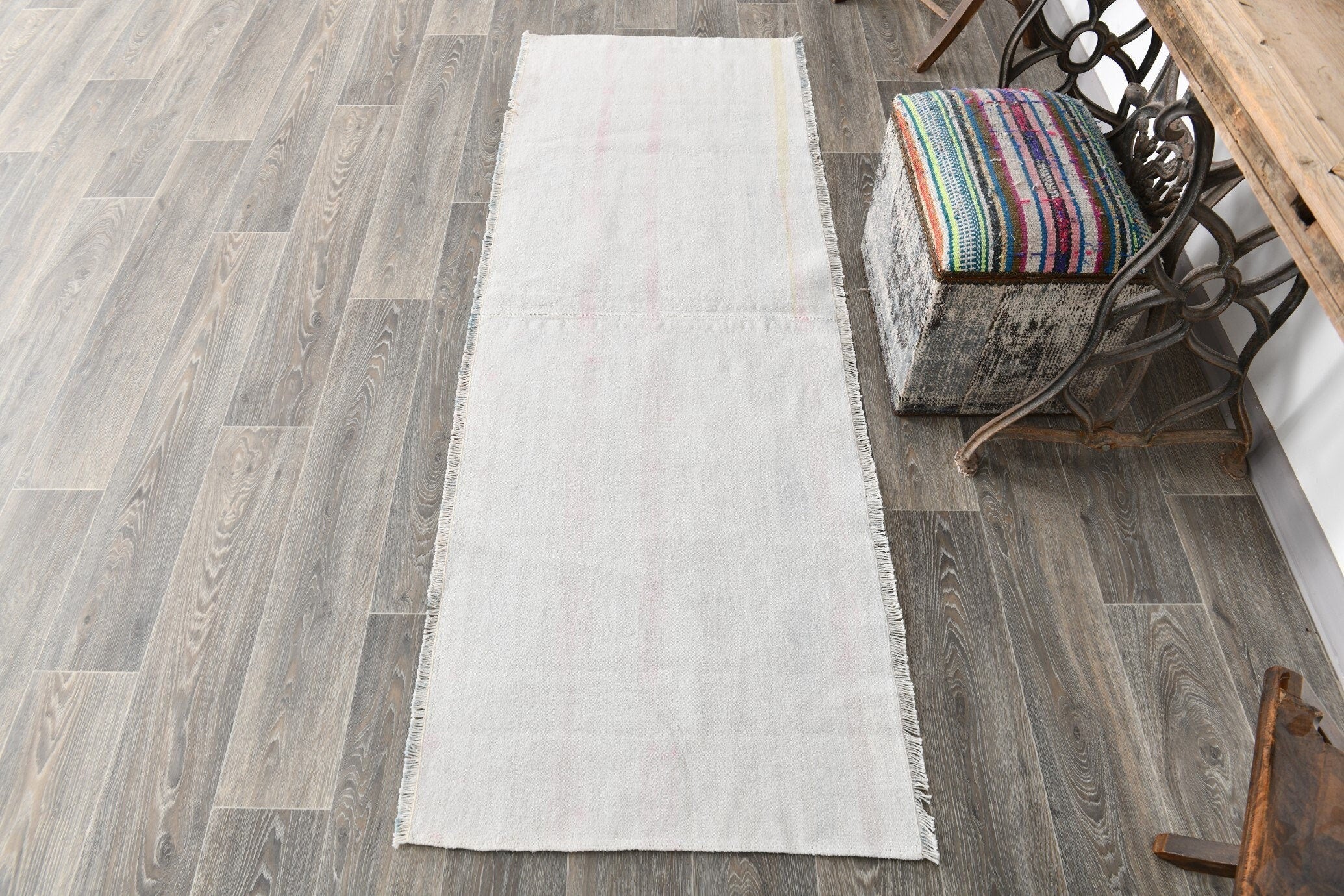 Vintage Hemp Kilim 2'4" x 6'9" ft