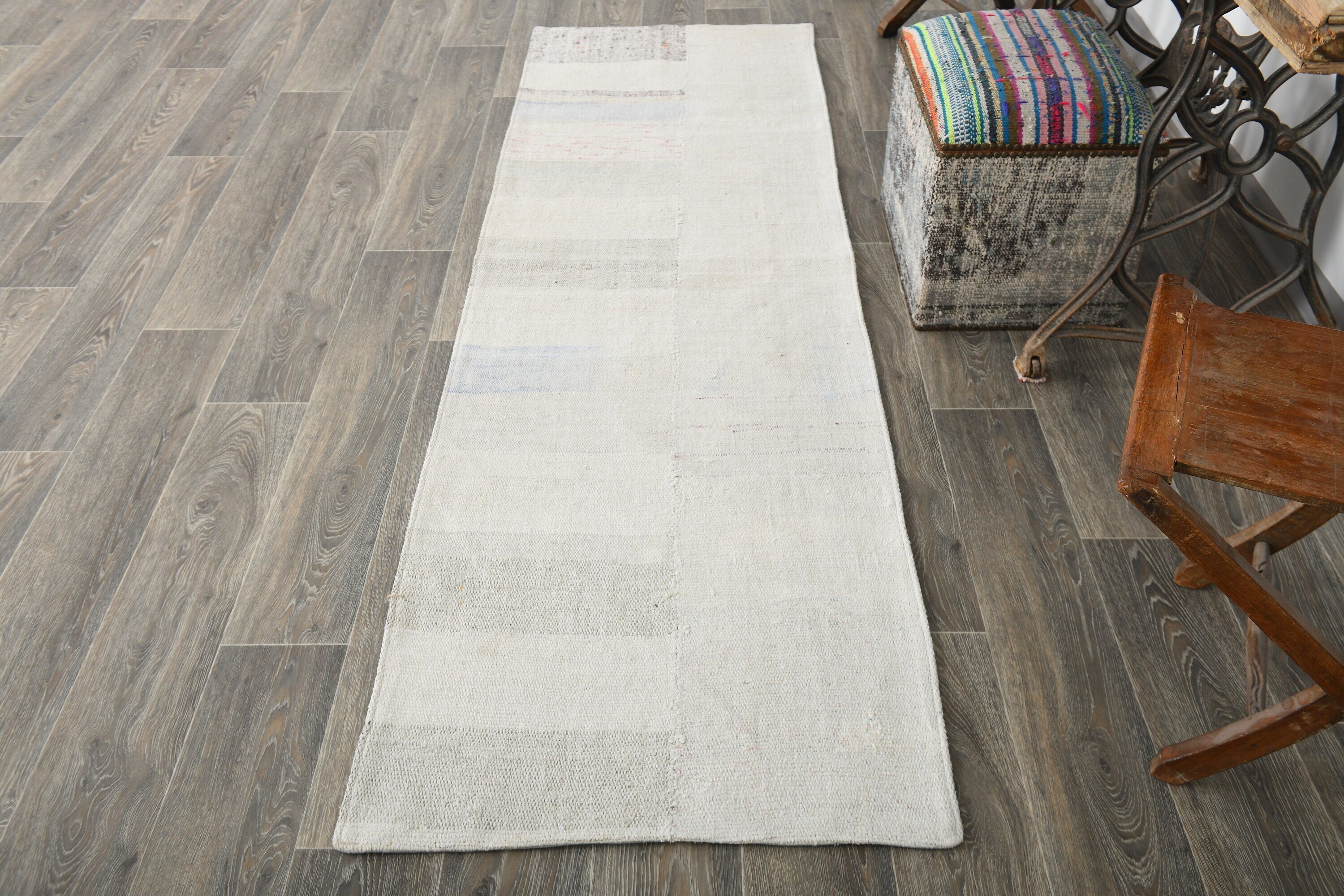 Vintage Hemp Kilim 2'4" x 7'10" ft