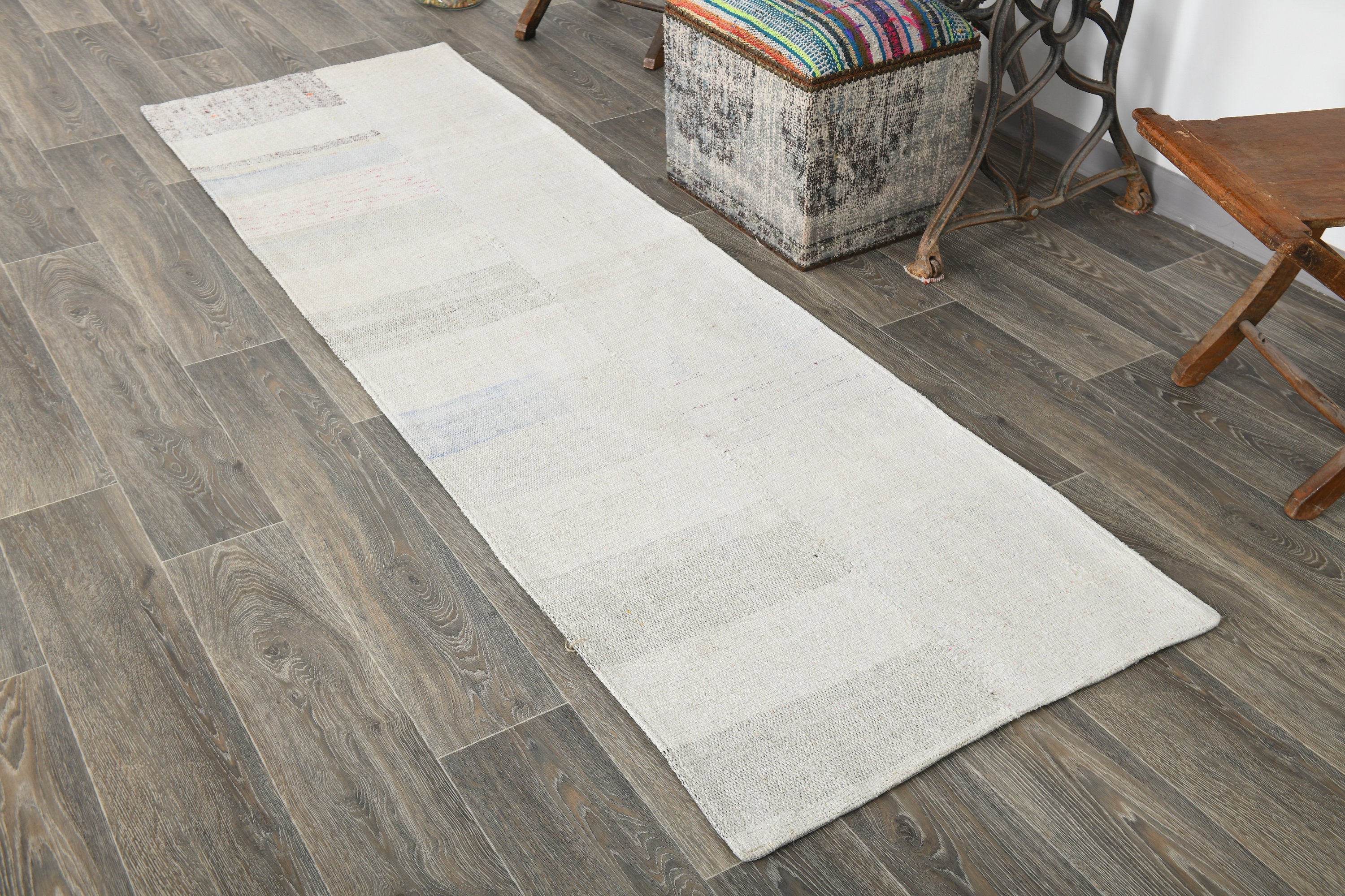Vintage Hemp Kilim 2'4" x 7'10" ft
