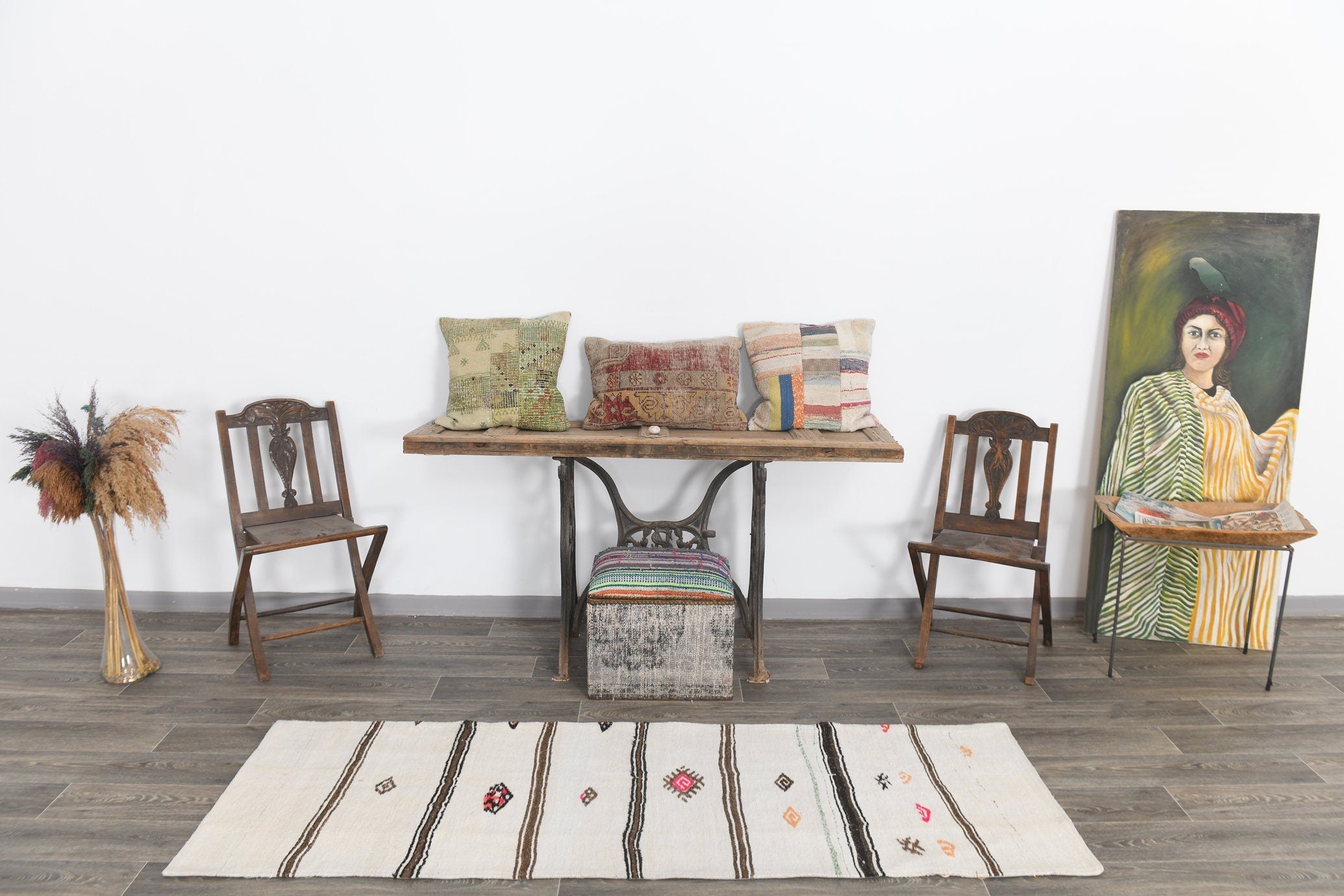 Vintage Hemp Kilim 2'5" x 7'5" ft