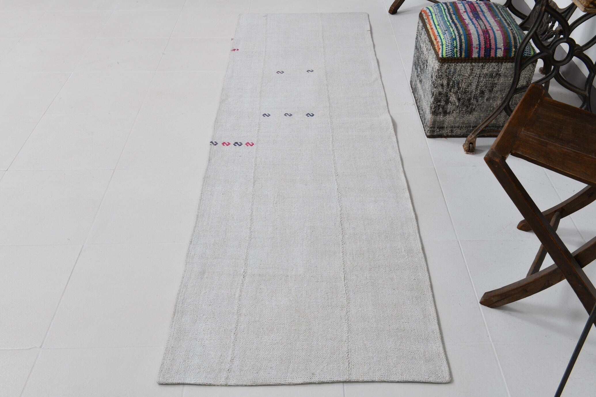 Vintage Hemp Kilim 2'6" x 8'0" ft