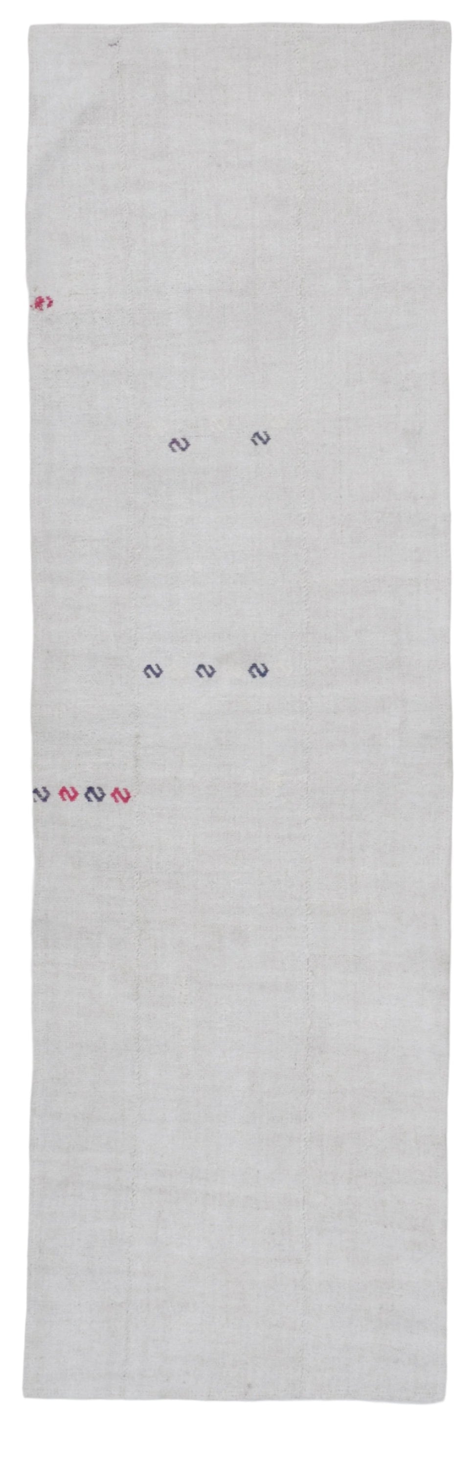 Hemp White Runner Kilim 2'6" x 8'0" ft