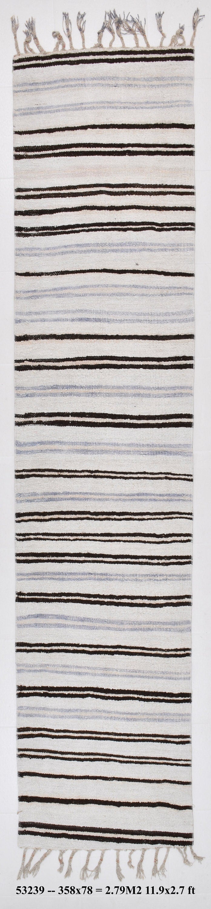 Vintage Hemp Kilim 2'7" x 11'9" ft