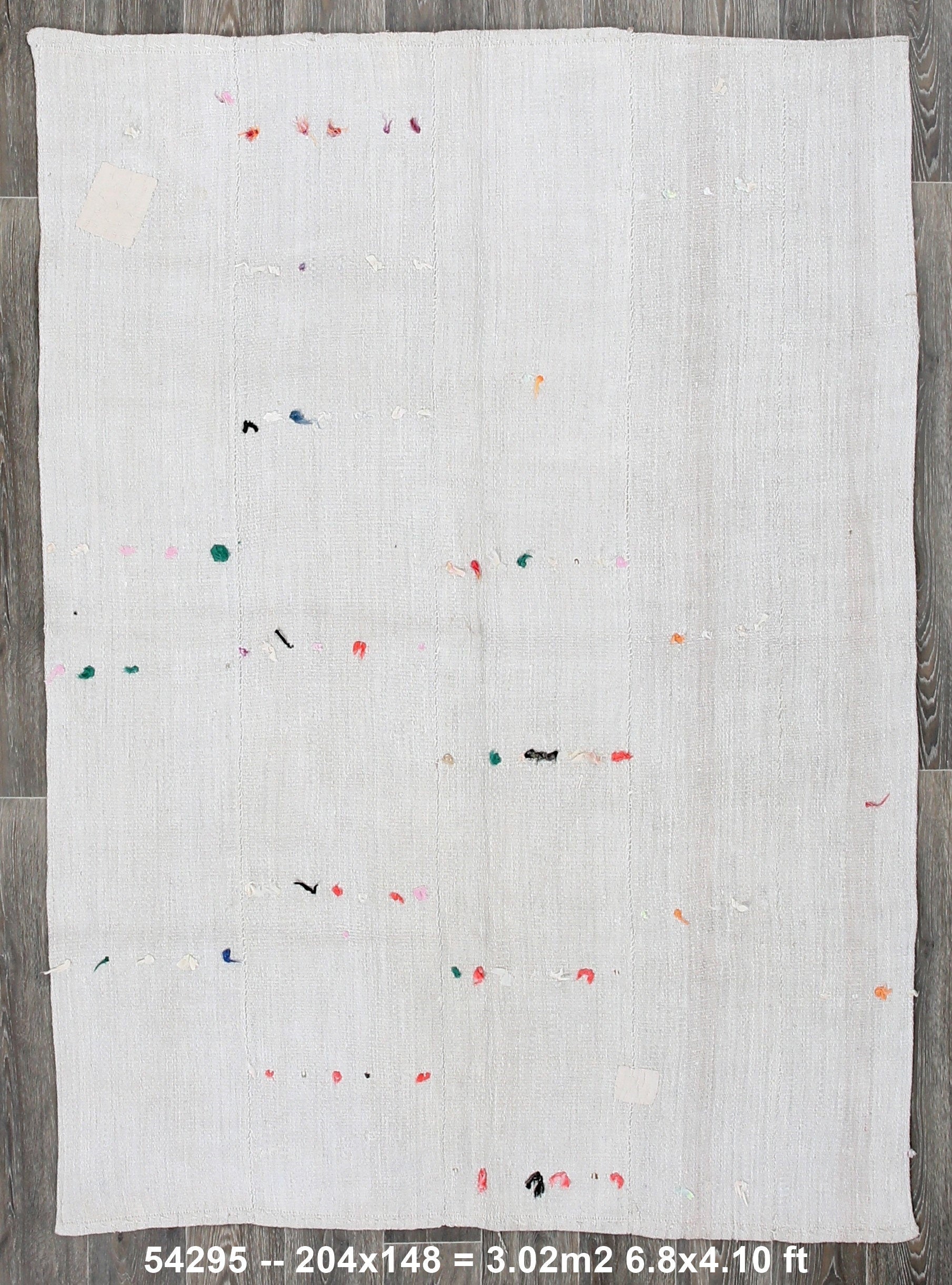 Vintage Hemp Kilim 4’10’’ x 6’8’’ ft