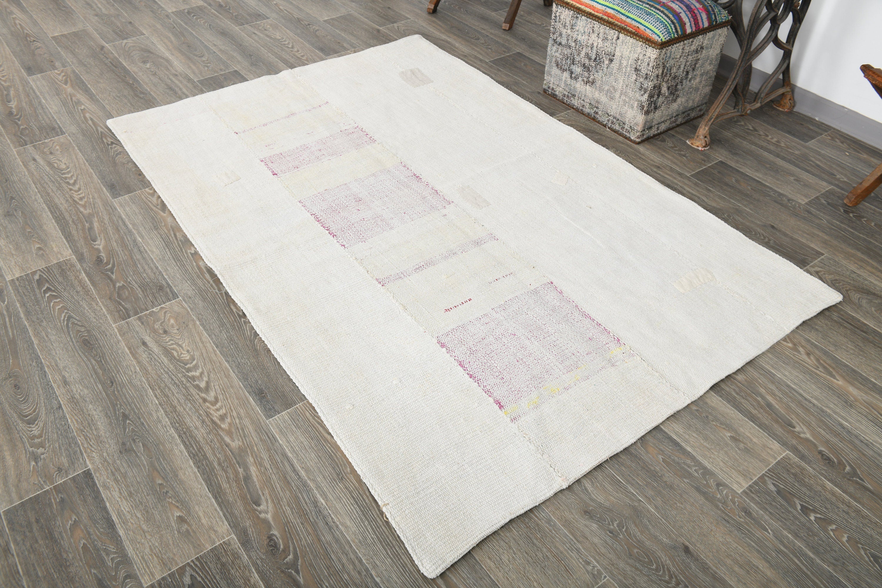 Vintage Hemp Kilim 4'2" x 6'5" ft