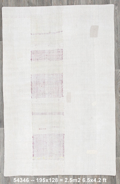 Vintage Hemp Kilim 4'2" x 6'5" ft
