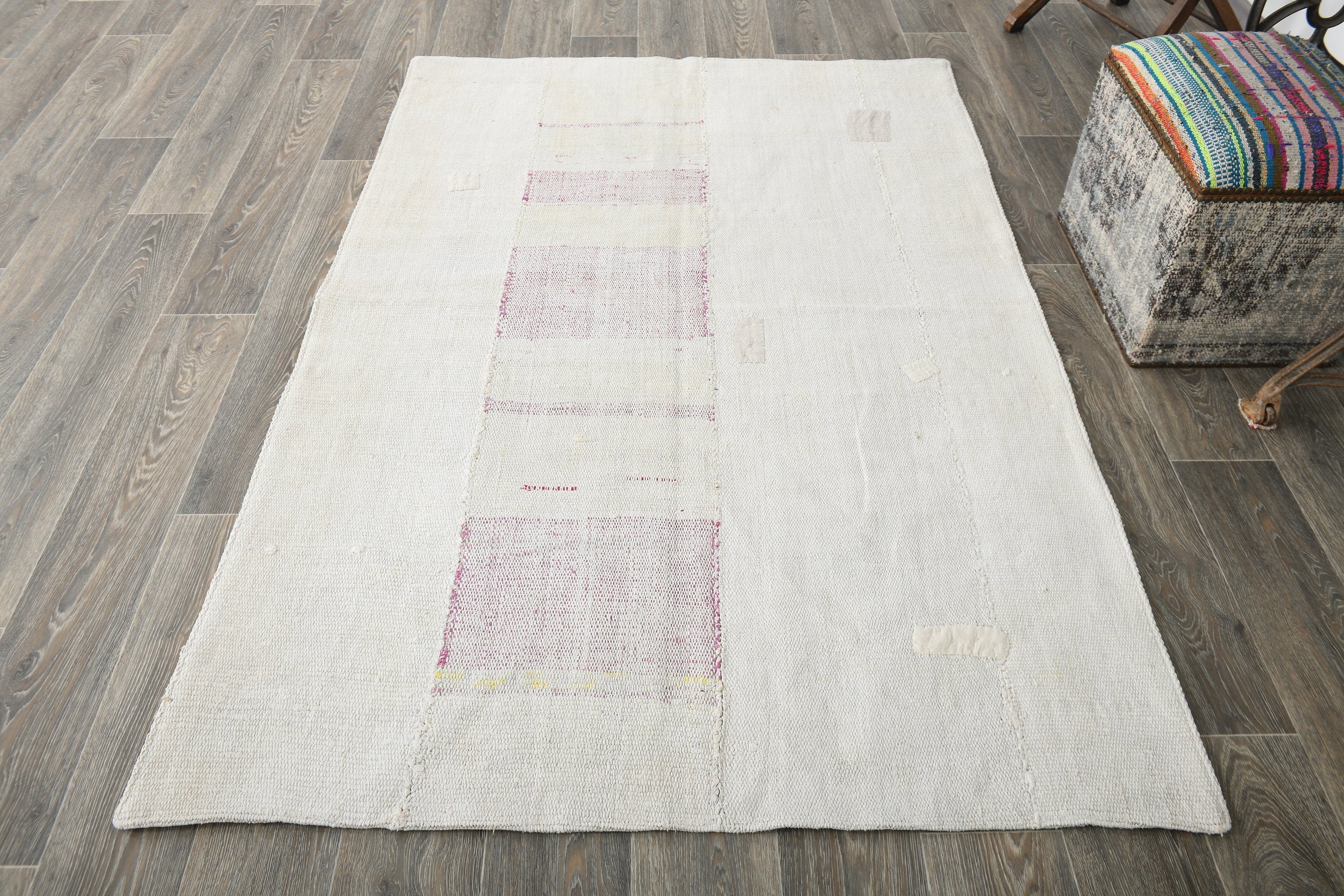 Vintage Hemp Kilim 4'2" x 6'5" ft