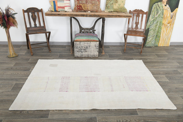 Vintage Hemp Kilim 4'2" x 6'5" ft