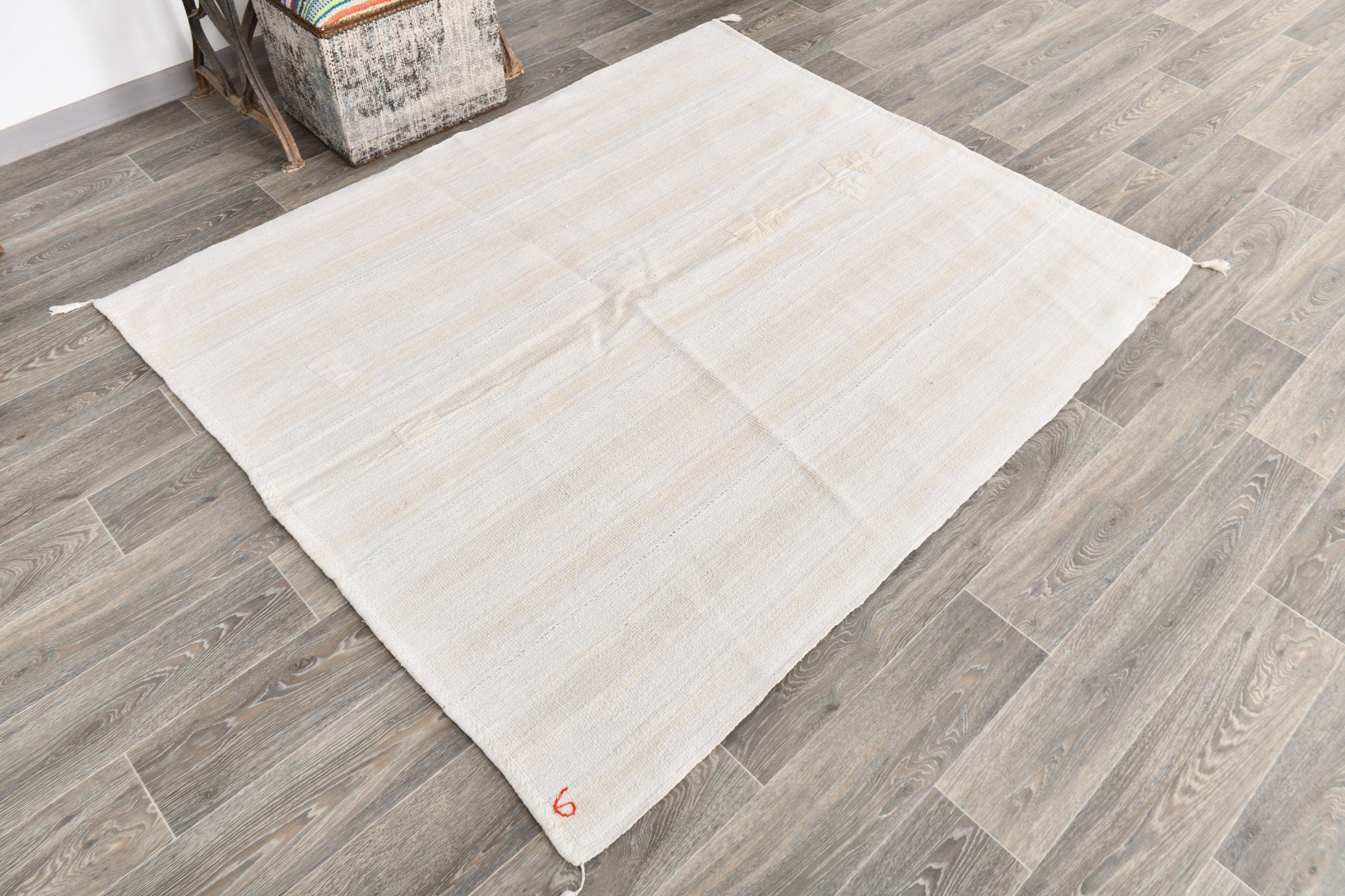 Vintage Hemp Kilim 5'1" x 6'2" ft