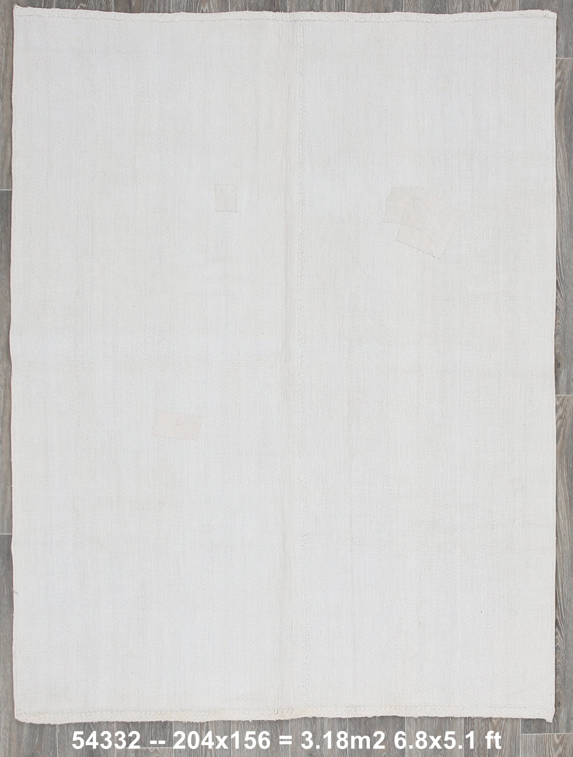 Vintage Hemp Kilim 5'1" x 6'8" ft