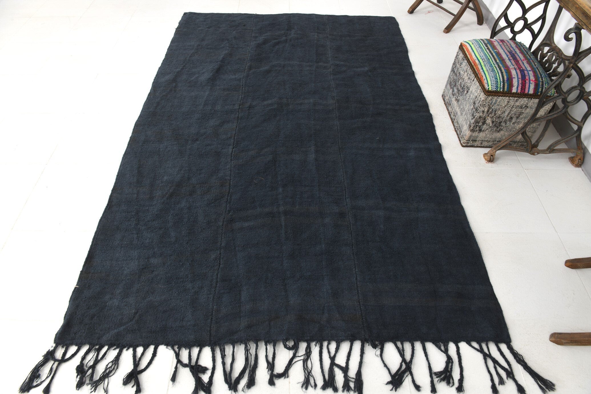 Vintage Hemp Kilim 5'3" x 8'2" ft