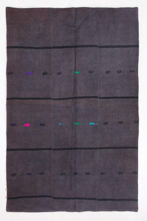 Vintage Hemp Kilim 5'5" x 8'2" ft