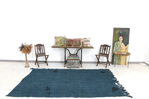 Vintage Hemp Kilim 5'9" x 8'8" ft