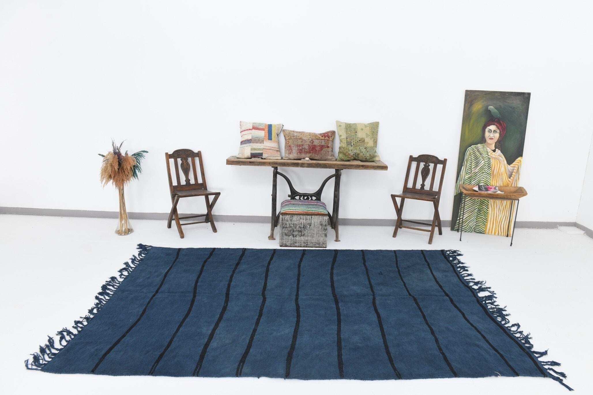 Vintage Hemp Kilim 6’5’’ x 8’12’’ ft