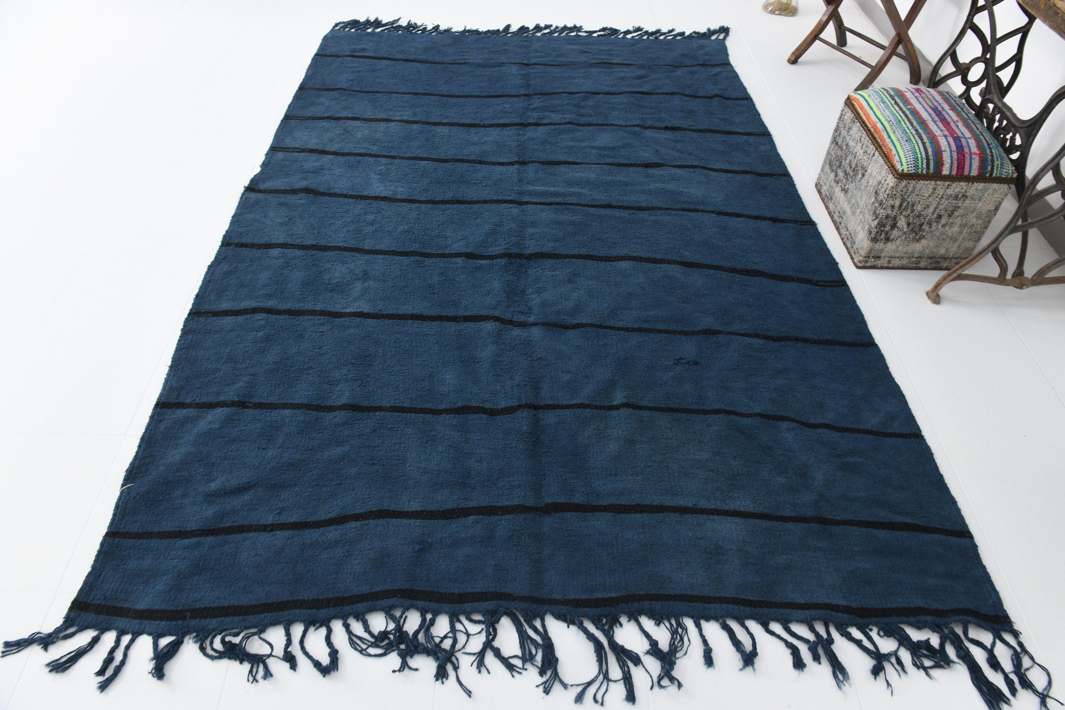 Vintage Hemp Kilim 6’5’’ x 8’12’’ ft