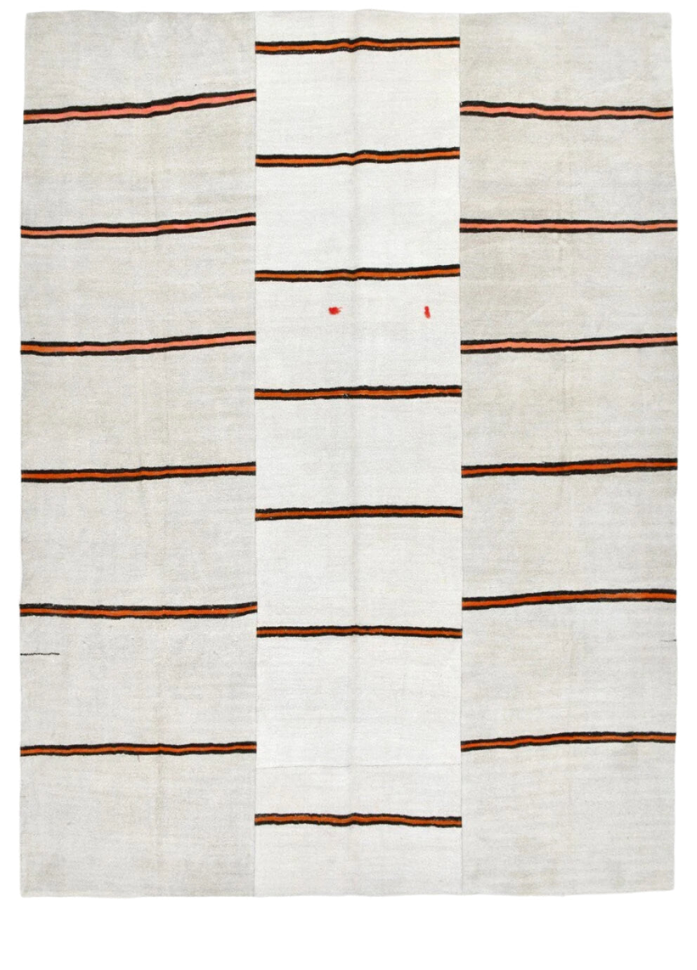 Vintage Hemp Kilim | Handwoven Flatweave Rug, Bone Beige / Off