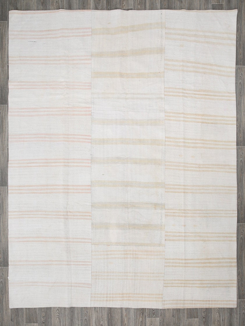 Vintage Hemp Kilim 9'5" x 12'2" ft
