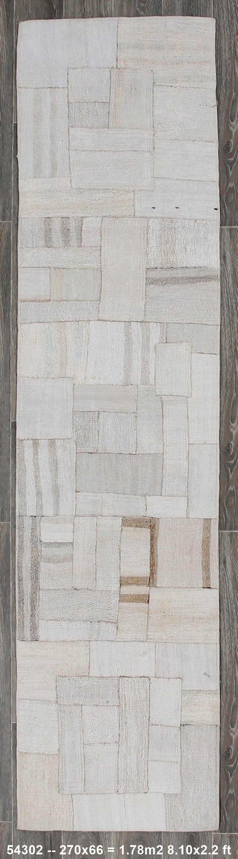 Vintage Hemp Kilim Patchwork 2'2" x 8'10" ft