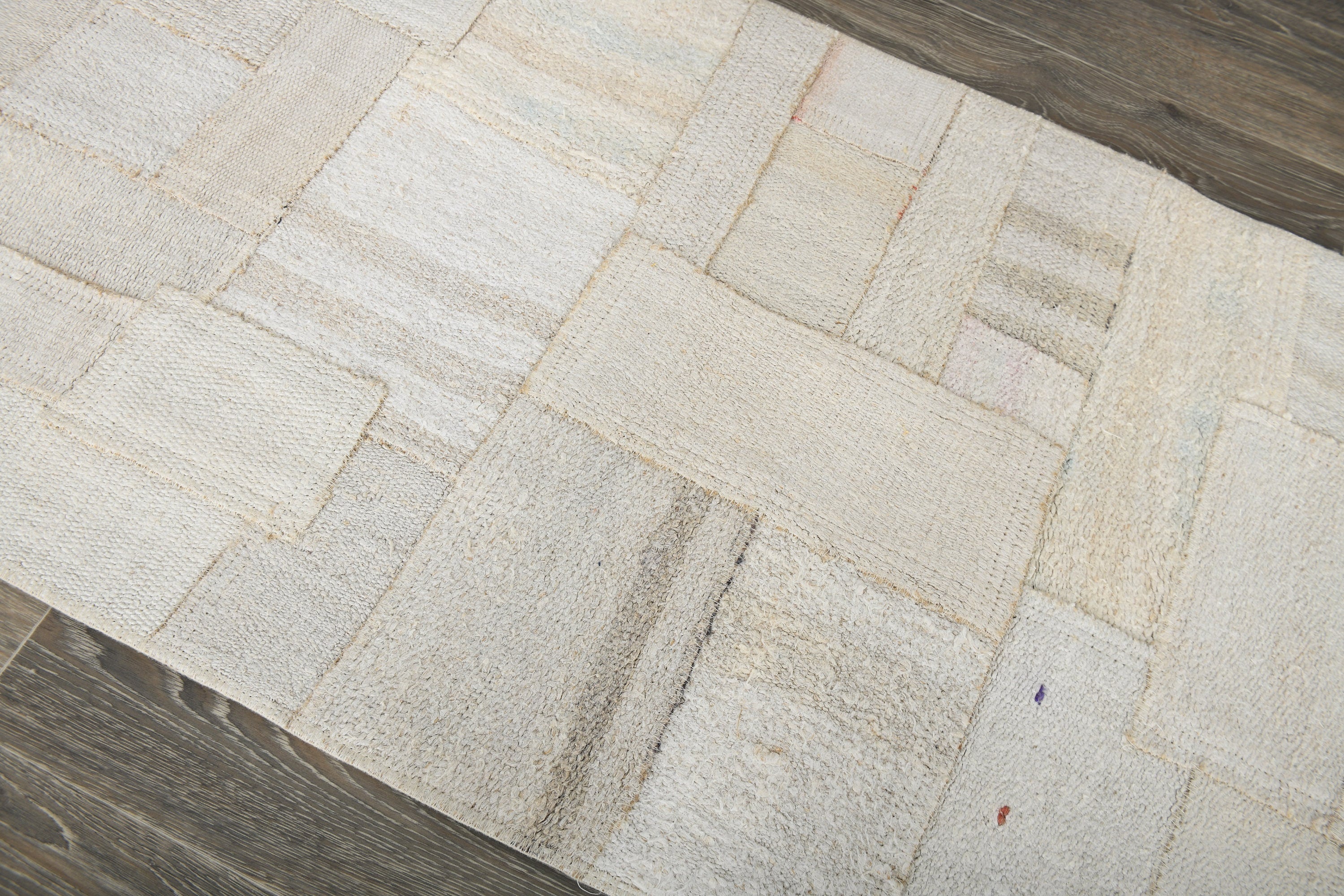 Vintage Hemp Kilim Patchwork 2'2" x 8'10" ft