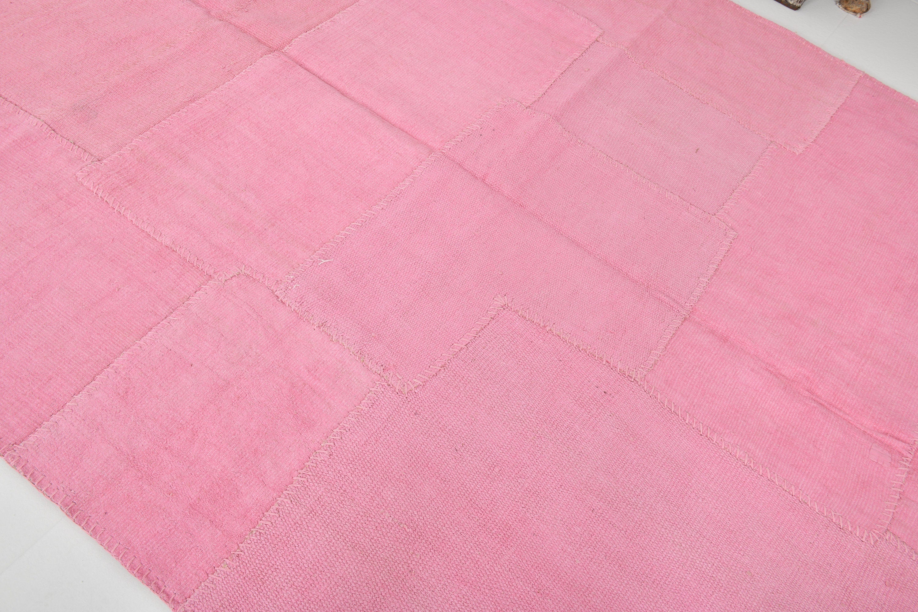 Vintage Hemp Kilim Patchwork 5'11" x 7'11" ft