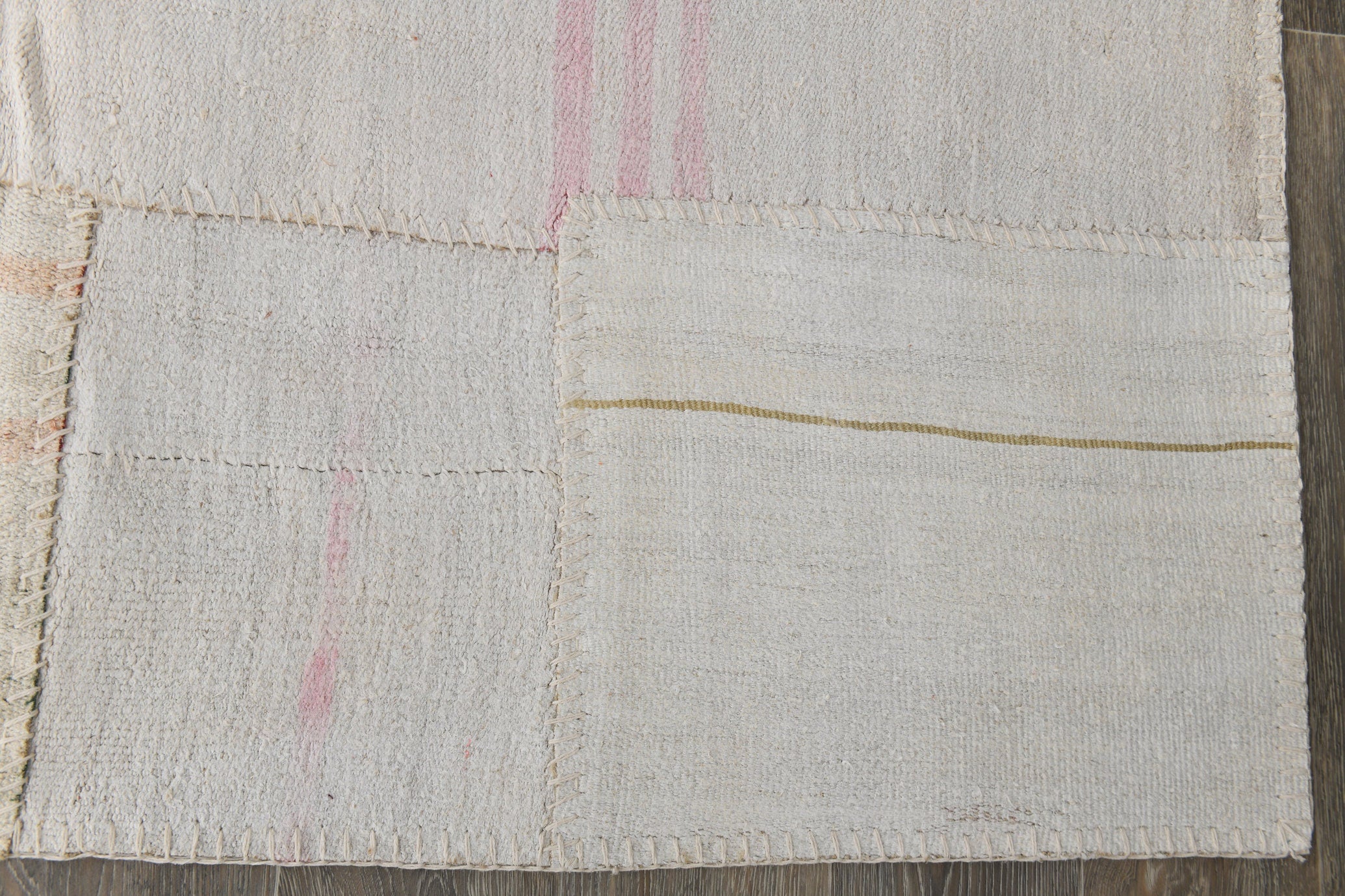 Vintage Hemp Kilim Patchwork 5'8" x 8'1" ft