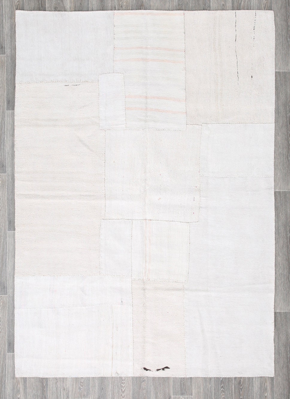 Vintage Hemp Kilim Patchwork 6’12’’ x 10’1’’ ft