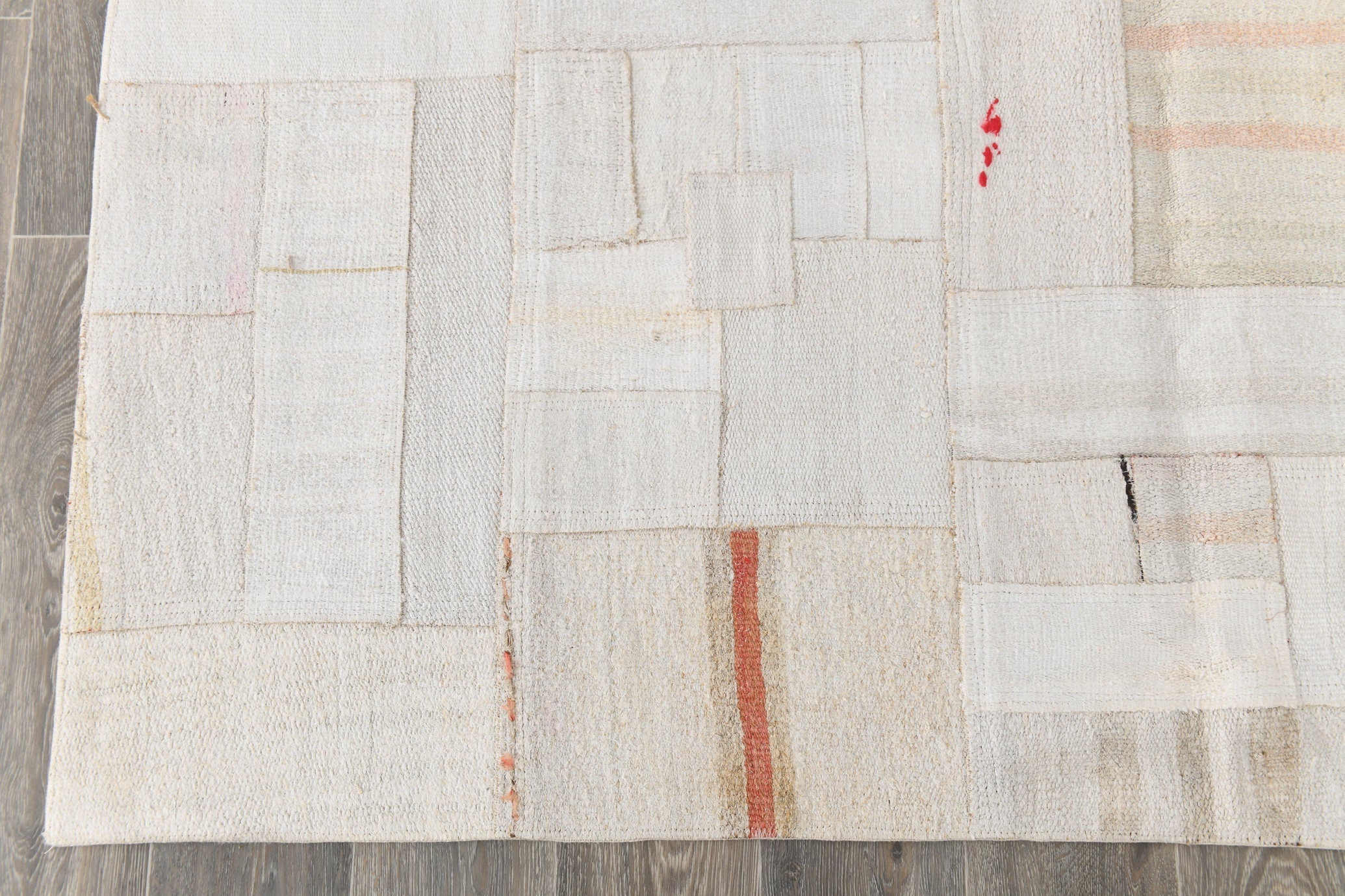 Vintage Hemp Kilim Patchwork 6'4" x 8'8" ft
