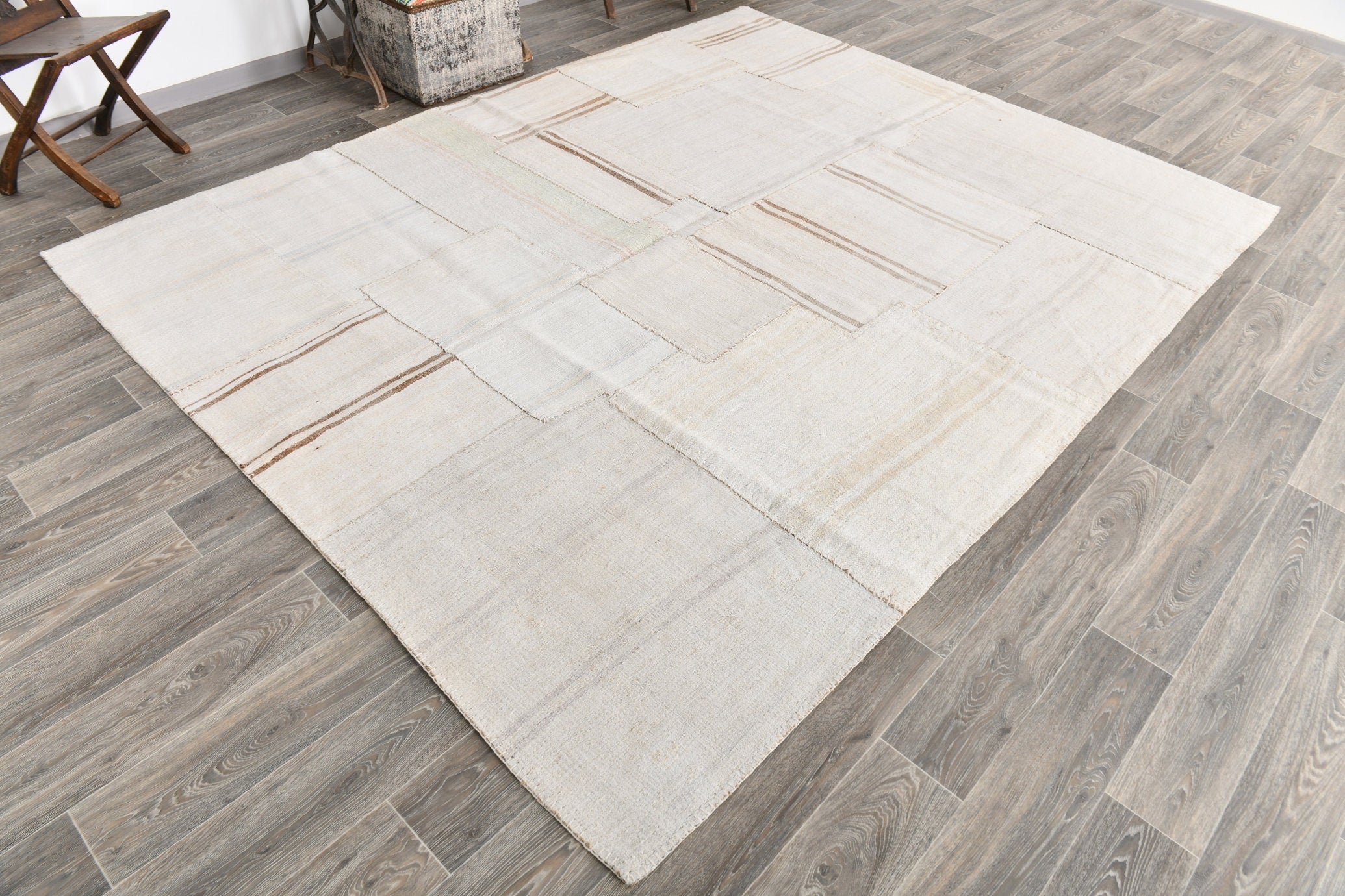 Vintage Hemp Kilim Patchwork 8’0’’ x 10’0’’ ft