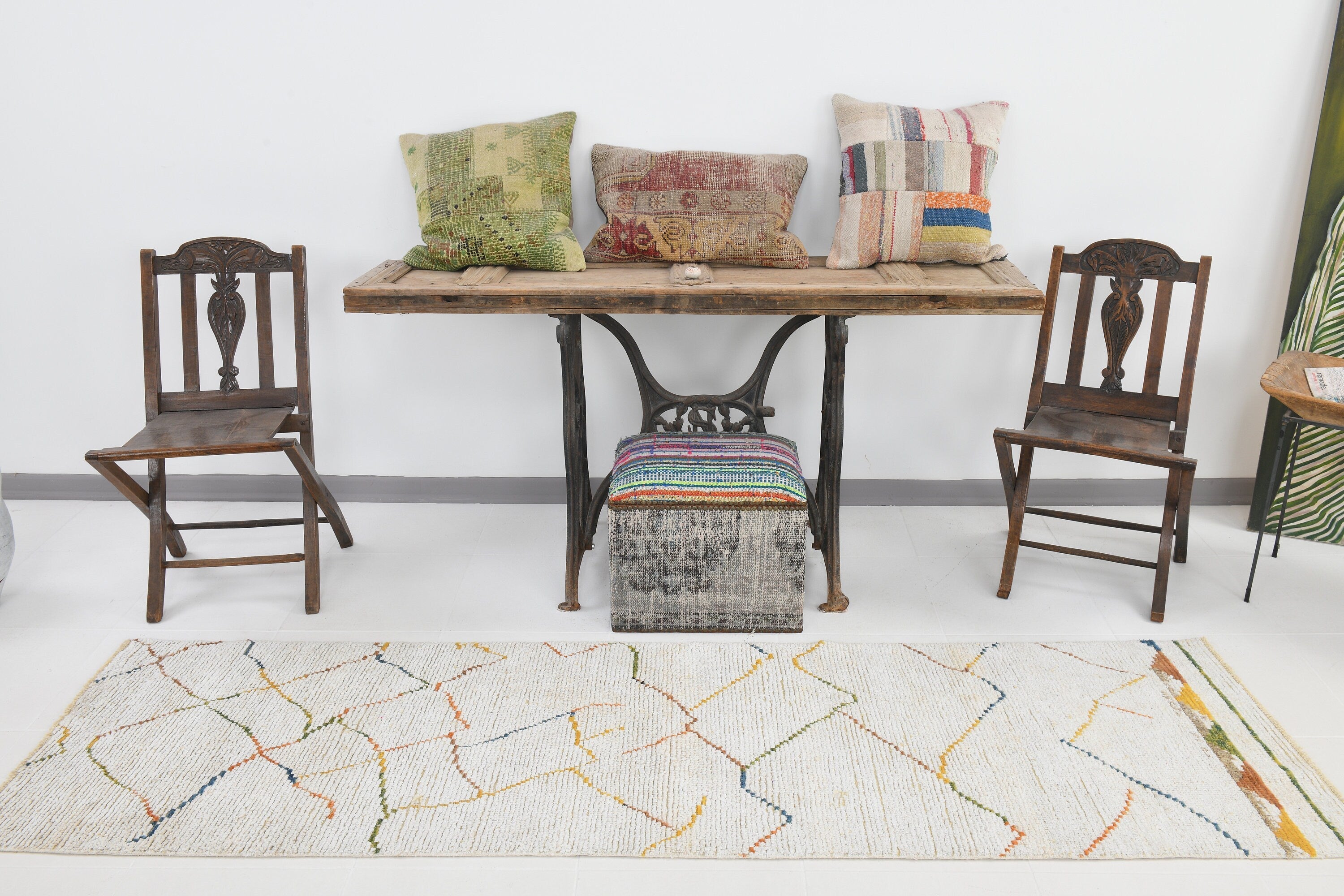 Vintage Hemp Rug 2’4’’ x 8’6’’ ft