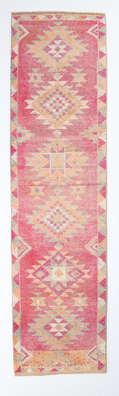 Vintage Herki Runner Rug 2'10" x 10'6" ft