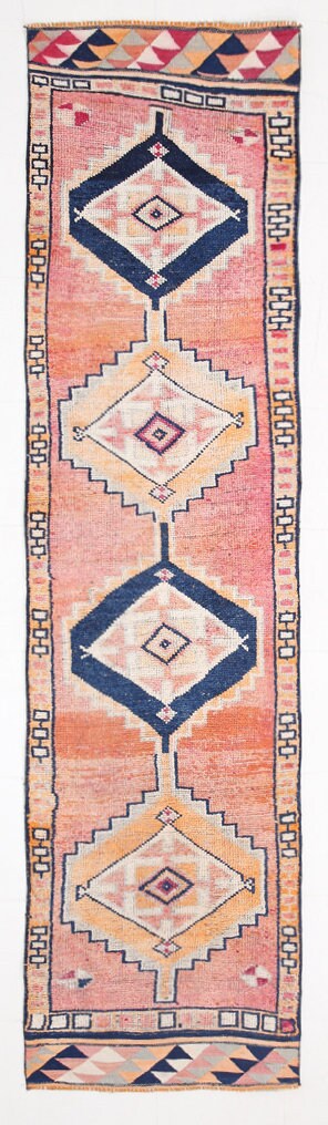 Vintage Herki Runner Rug 2'10" x 11'3" ft