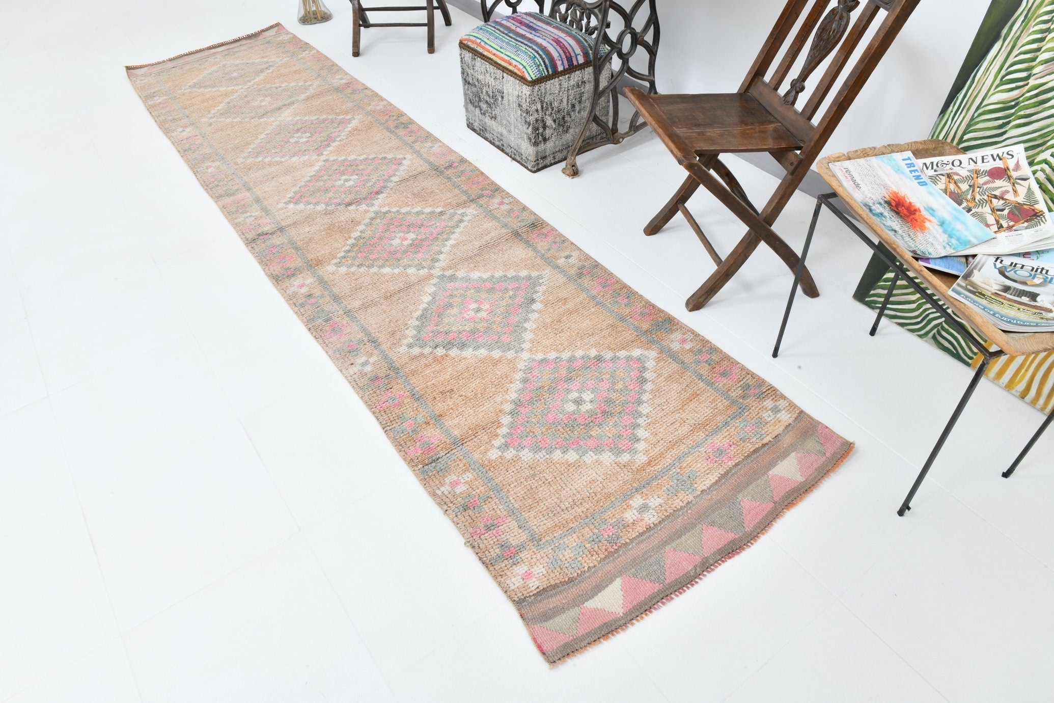 Vintage Herki Runner Rug 2’10’’ x 11’6’’ ft