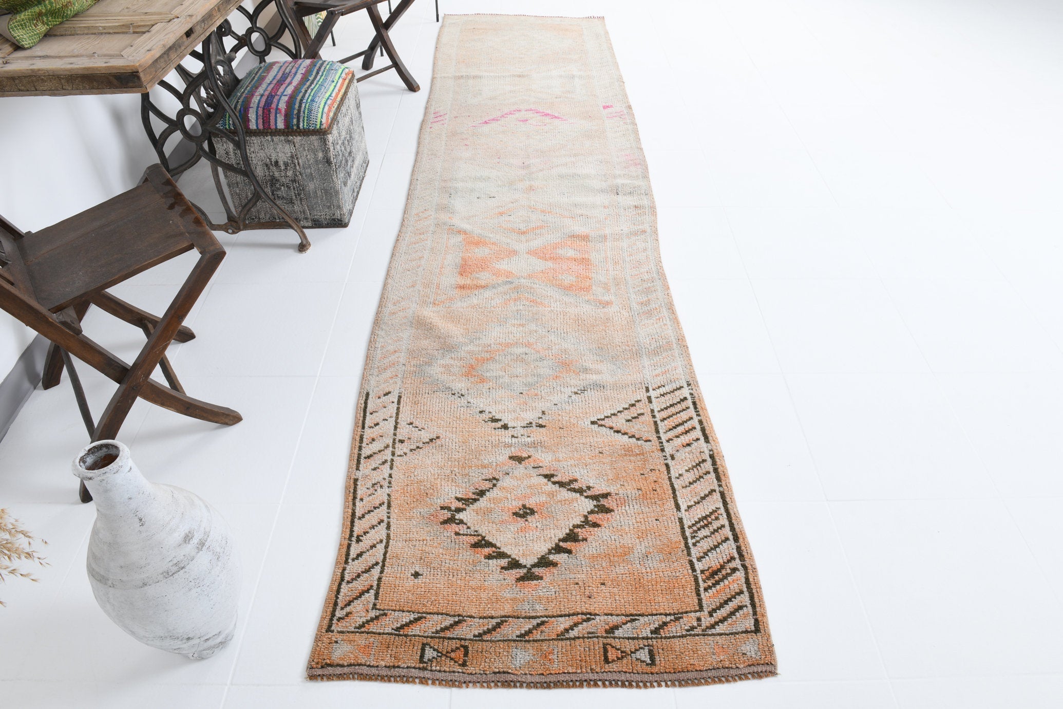 Vintage Herki Runner Rug 2’10’’ x 11’7’’ ft