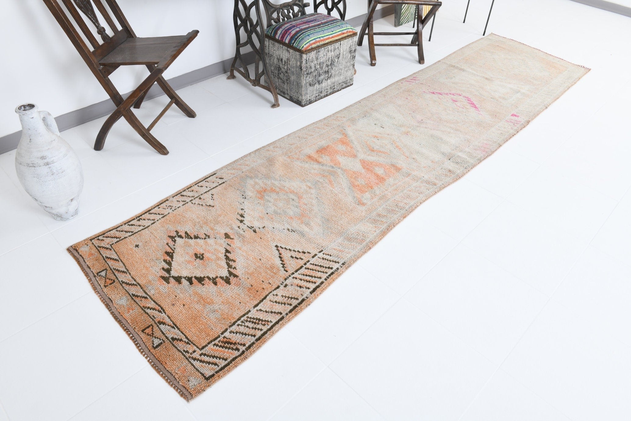 Vintage Herki Runner Rug 2’10’’ x 11’7’’ ft