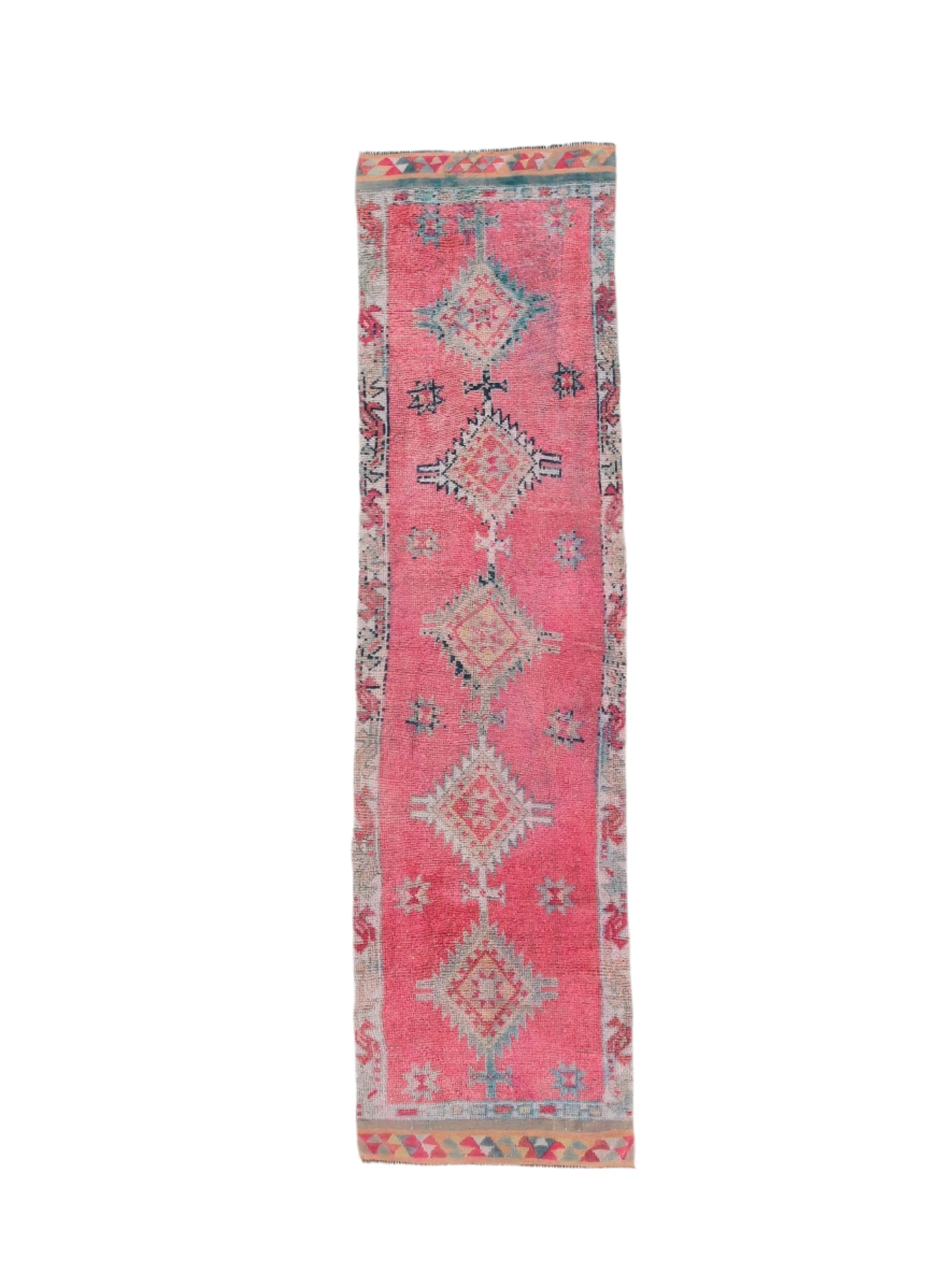 Vintage Herki Runner Rug 2'11" x 10'11" ft