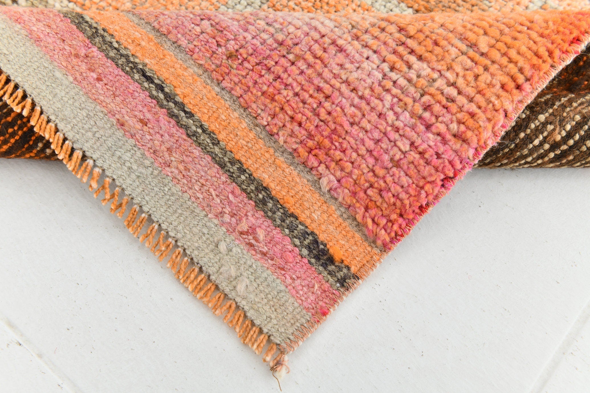 Vintage Herki Runner Rug 2'11" x 10'3" ft