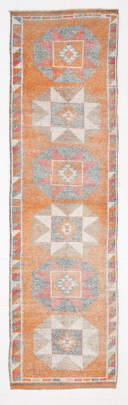 Vintage Herki Runner Rug 2'11" x 10'8" ft