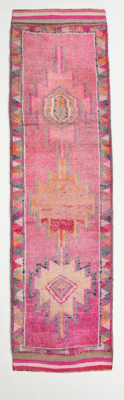 Vintage Herki Runner Rug 2'11" x 10'8" ft