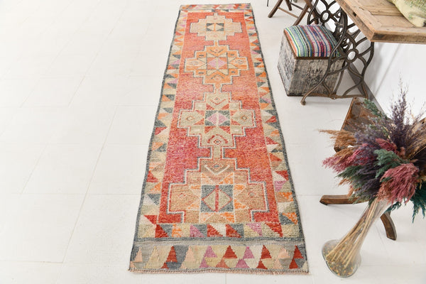 Vintage Herki Runner Rug 2'11" x 10'8" ft