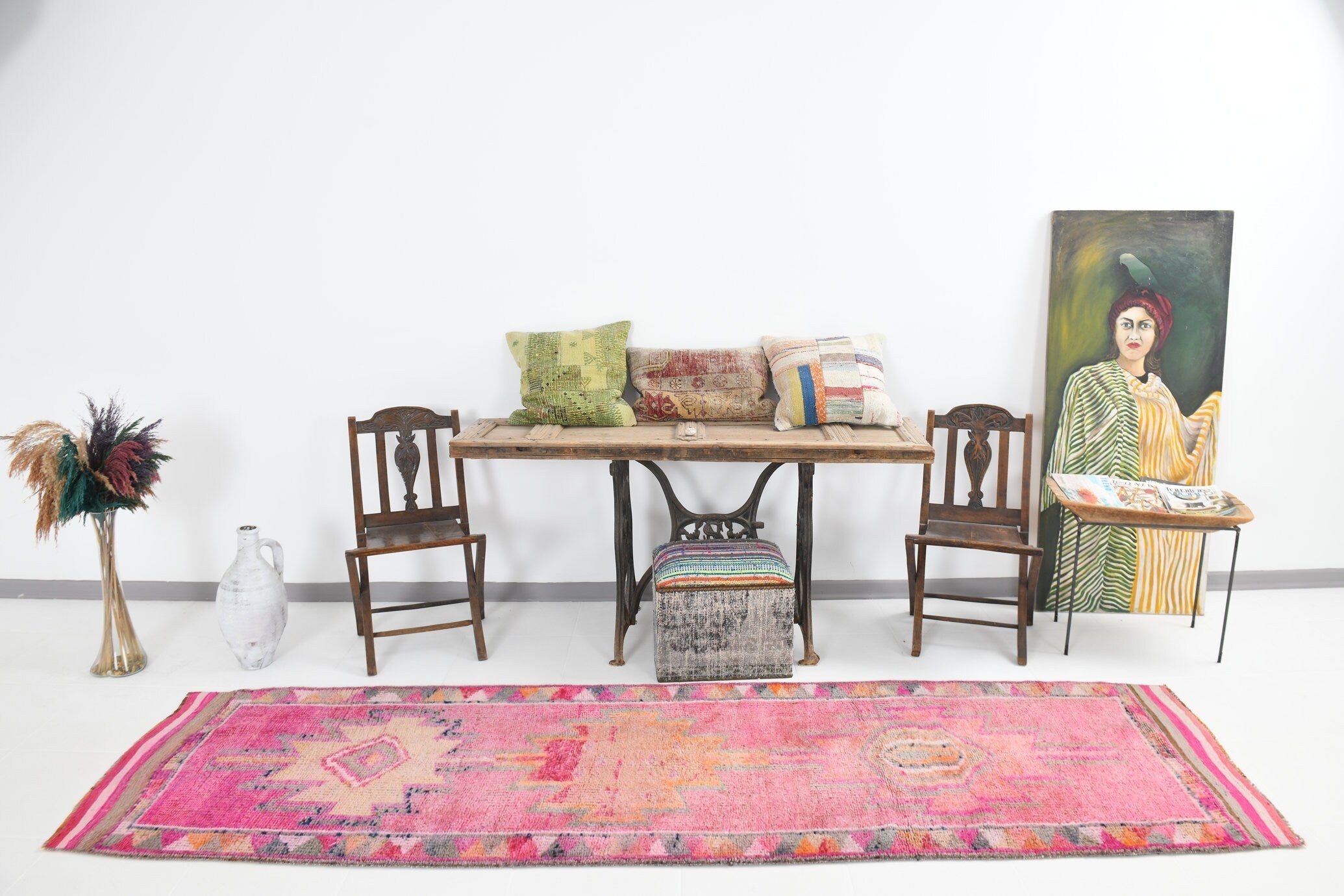Vintage Herki Runner Rug 2'11" x 10'8" ft